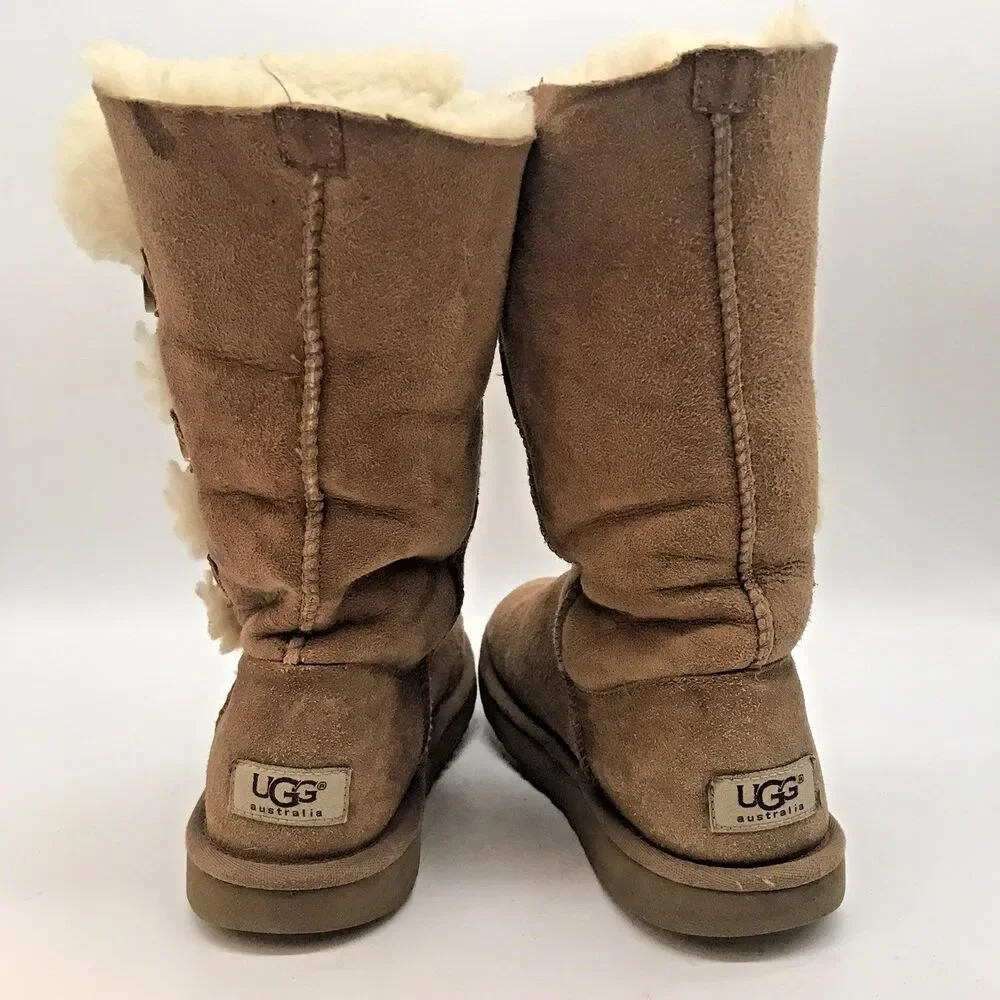 UGG Australia Chestnut Bailey Button Triplet Winter Boots 1962 Women's 5 Sherpa - Picture 4 of 13
